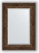 Зеркало Evoform Exclusive 720x1020 с фацетом, в багетной раме 120мм, состаренное дерево с орнаментом BY 3456