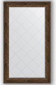 Зеркало Evoform Exclusive-G 1020x1770 с гравировкой, в багетной раме 120мм, состаренное дерево с орнаментом BY 4430
