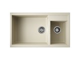 Кухонная мойка Omoikiri Tedori 86-2-LB-BE, две чаши, Tetogranit, ваниль 4993933
