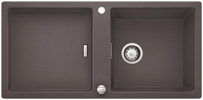 Кухонная мойка оборачиваемая без крыла, с клапаном-автоматом, гранит, тёмная скала Blanco Adon XL 6S 519618
