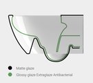 Унитаз подвесной GSI Modo+ 540x370, Swirlflush 2.0, с креплением, Ardesia matt чёрный матовый 8415FR226