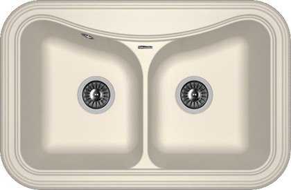 Кухонная мойка Florentina Крит, 780x510мм, две чаши, жасмин 20.175.E0780.201