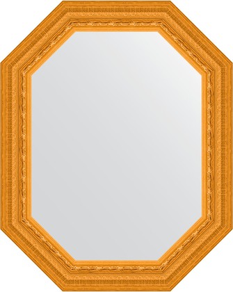 Зеркало Evoform Polygon 590x740 в багетной раме 80мм, сусальное золото BY 7134