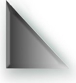 Зеркальная плитка Evoform Refractive с фацетом 10мм, треугольник 15х15см, серебро BY 1512