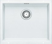 Кухонная мойка без крыла, с клапаном-автоматом, гранит, белый Blanco Subline 500-U 513408