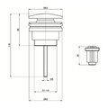 Донный клапан без перелива AQUAme, хром AQM7003CR