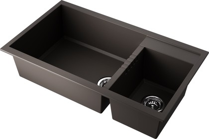 Кухонная мойка Omoikiri Tedori 86-2-LB-ES, две чаши, Tetogranit, эспрессо 4997242