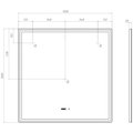 Зеркало Vigo Roberta Luxe 1000x1000 LED-подсветка, подогрев, бесконтактный выключатель, часы, диммер 295