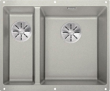 Кухонная мойка Blanco Subline 340/160-U, без крыла, основная чаша справа, отводная арматура, гранит, жемчужный 523561