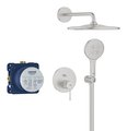 Набор для душа скрытого монтажа Grohe Essence Rainshower Mono 310, смеситель, верхний и ручной душ, суперсталь 25287DC0