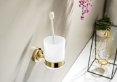 Стакан с держателем Aquatek Классик настенный, полированное золото AQ4504PG