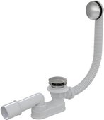 Сифон для ванны Alcaplast 100, Click-Claсk, с заниженным сифоном, накладка и пробка металл A507KM-100