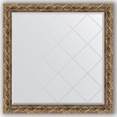 Зеркало Evoform Exclusive-G 1060x1060 с гравировкой, в багетной раме 84мм, фреска BY 4442