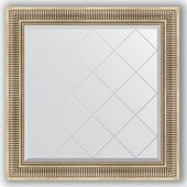 Зеркало Evoform Exclusive-G 870x870 с гравировкой, в багетной раме 93мм, серебряный акведук BY 4325
