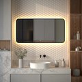 Зеркало с окантовкой Defesto Aura 120x60, LED подсветка, сенсорный выключатель, тёплый белый свет DF 2978SH