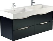 Тумба подвесная с двойной раковиной, 4 ящика 120x45x57см Verona Viva VA107