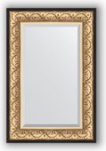 Зеркало Evoform Exclusive 600x900 с фацетом, в багетной раме 106мм, барокко золото BY 1241