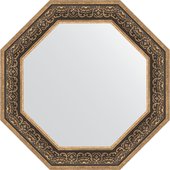 Зеркало Evoform Octagon 740x740 в багетной раме 101мм, вензель серебряный BY 7379