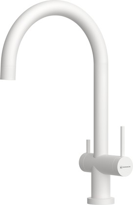 Смеситель для кухни Omoikiri Yamada Slim BL, подключение фильтрованной воды, белый матовый 4994557