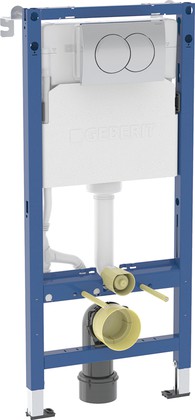 Инсталляция для унитаза Geberit Duofix, смывная клавиша Delta01 хром 458.149.21.2