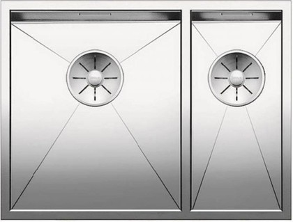 Кухонная мойка Blanco Zerox 340/180-U, чаша слева, отводная арматура, полированная сталь 521613