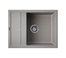 Кухонная мойка Omoikiri Sumi 65-GR с крылом, оборачиваемая, Tetogranit, leningrad grey 4993549