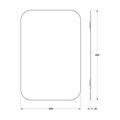 Зеркало прямоугольное Evoform Colora 400x600, с чёрной окантовкой BY 0432