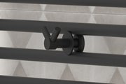 Крючок для полотенцесушителя Сунержа Виктория двойной, вешалка в ванную из нержавеющей стали, тёмный титан муар 15-2010-0002