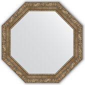 Зеркало Evoform Octagon 754x754 в багетной раме 85мм, виньетка античная латунь BY 3783