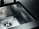 Кухонная мойка основная чаша справа, без крыла, нержавеющая сталь зеркальной полировки Blanco Zerox 400/550-Т-U 517263