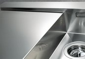 Кухонная мойка чаши справа, крыло слева, с клапаном-автоматом, нержавеющая сталь зеркальной полировки Blanco Zerox 6S-IF/A 513705