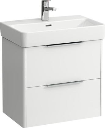 Тумба с раковиной Laufen Pro S 60x38см, подвесная, 2 ящика, белый глянцевый 4.0221.2.110.261.1+8.1895.9.000.104.1