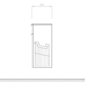 Шкаф подвесной, Verona Urban, 720x300, средний, 1 ящик, 1 корзина UR401