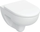 Унитаз подвесной Geberit Renova Rimfree, без ободка, с быстросъёмным сиденьем QuickRelease, белый 500.801.00.1