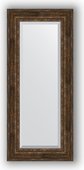 Зеркало Evoform Exclusive 620x1420 с фацетом, в багетной раме 120мм, состаренное дерево с орнаментом BY 3534