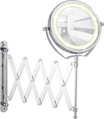 Зеркало косметическое Wenko Brolo, настенное, LED-подсветка, хром 3656380100