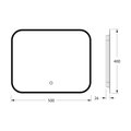 Зеркало с окантовкой Defesto Aura 50x40, LED подсветка, сенсорный выключатель, тёплый белый свет DF 2971SH