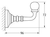 Крючок для полотенец 3SC, матовое золото STI 301