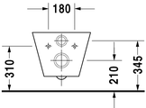 Унитаз подвесной с вертикальным смывом Duravit STARCK 1 2100900641
