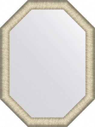 Зеркало Evoform Octagon 60x80, восьмиугольное, в багетной раме, брашированное серебро 59мм BY 7426