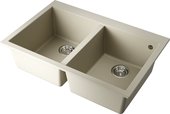 Кухонная мойка Omoikiri Bosen 80-2 BE, две чаши, ваниль 4993837