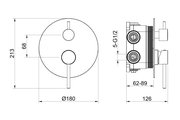 Смеситель для ванны Aquatek Европа 3 режима, внешняя и скрытая часть, оружейная сталь AQ1347BGM