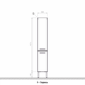 Verona AREA Шкаф-пенал напольный, ширина 30см, 2 дверцы, петли слева, артикул AR312L