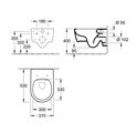 Унитаз подвесной Villeroy & Boch Avento, безободковый, сидение Soft Close 5656HR01