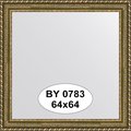Зеркало Evoform Definite 640x640 в багетной раме 61мм, золотой акведук BY 0783