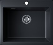 Кухонная мойка Omoikiri Omishima 60 BL Matt Natceramic, врезной монтаж, чёрный матовый 4997480