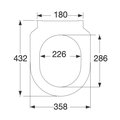 Сиденье с крышкой для унитаза Villeroy & Boch Subway 2.0 SlimSeat, с функцией автоматического опускания (SoftClosing), со снимаемым сиденьем (QuickRelease), Альпийский белый 9M78S101