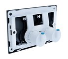 Панель смыва Aquatek 001CQ для INSP-0000001 Pneumo S, клавиши квадрат, хром матовый PNS-0000003
