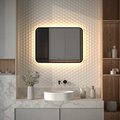 Зеркало с окантовкой Defesto Aura 80x60, LED подсветка, ИК-выключатель, тёплый белый свет DF 2977RH