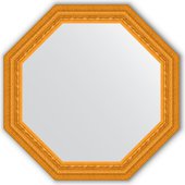 Зеркало Evoform Octagon 748x748 в багетной раме 80мм, сусальное золото BY 3765